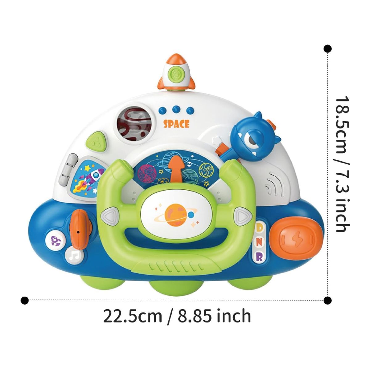 GENERICO - Timón Divertido Espacial Musical para Niños