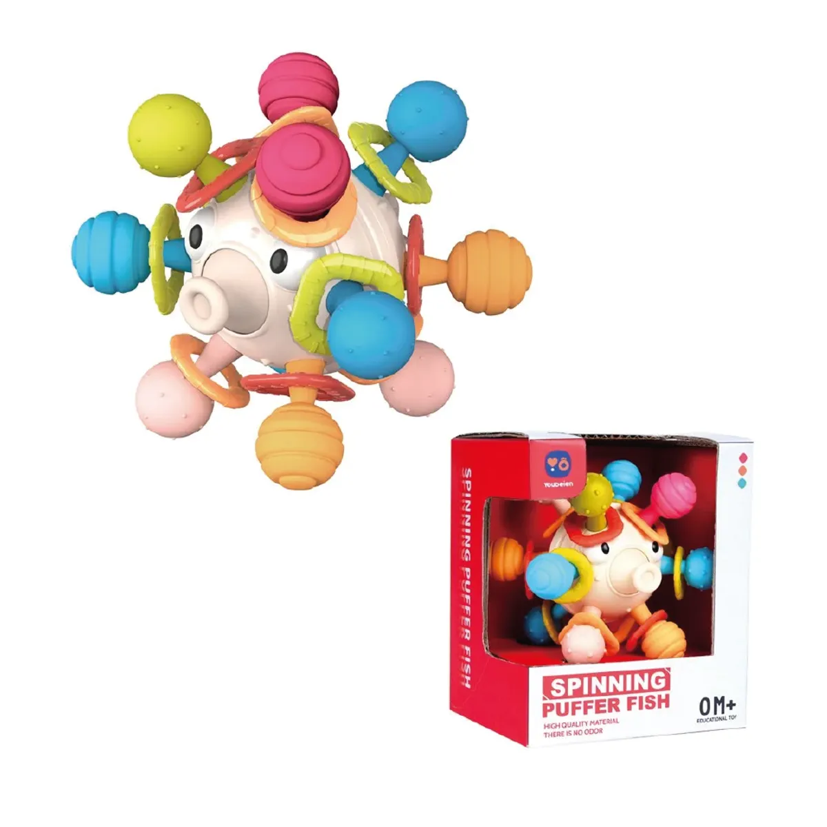 GENERICO - Juguete Sonajero Mordedor Montessori con Ojitos para Bebe