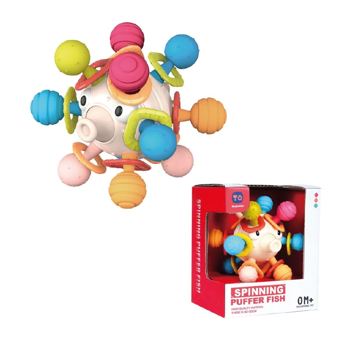 GENERICO - Juguete Sonajero Mordedor Montessori con Ojitos para Bebe