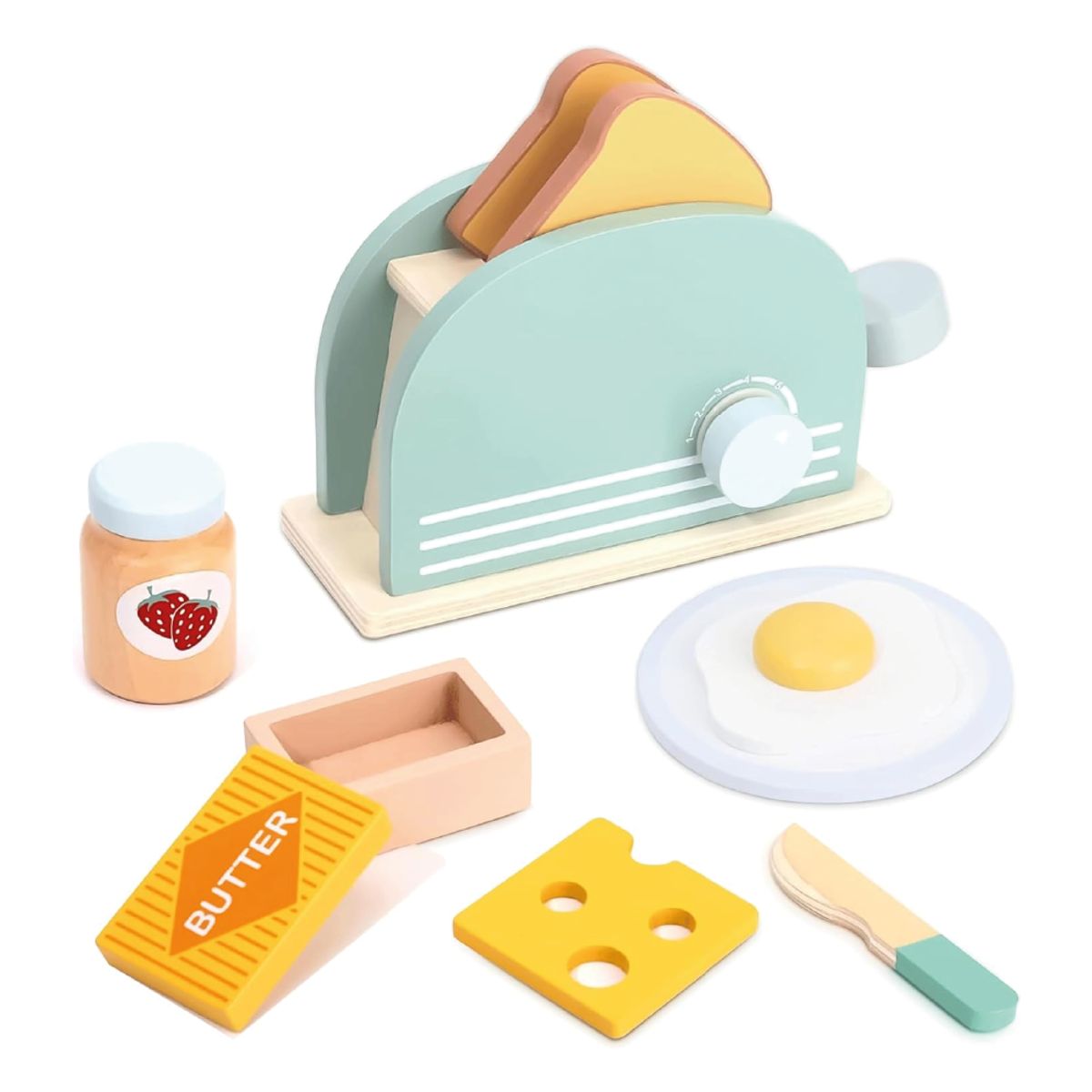 GENERICO - Tostadora de Juguete de Madera Didáctico para Niños