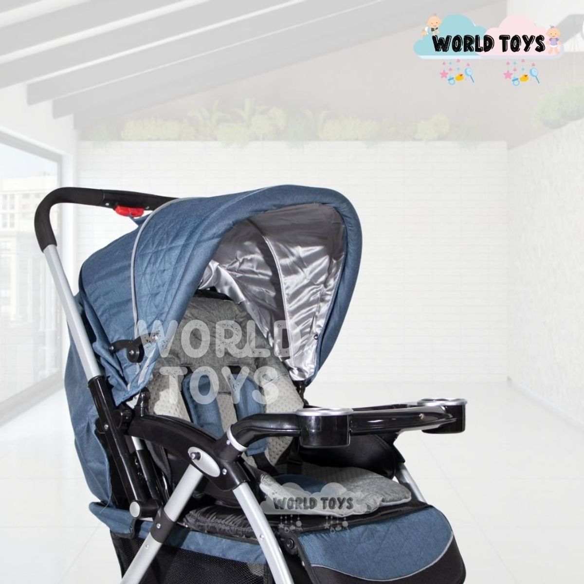BAMBINO - Coche Cuna de Lujo «GALAXY» Edición Limitada Blue