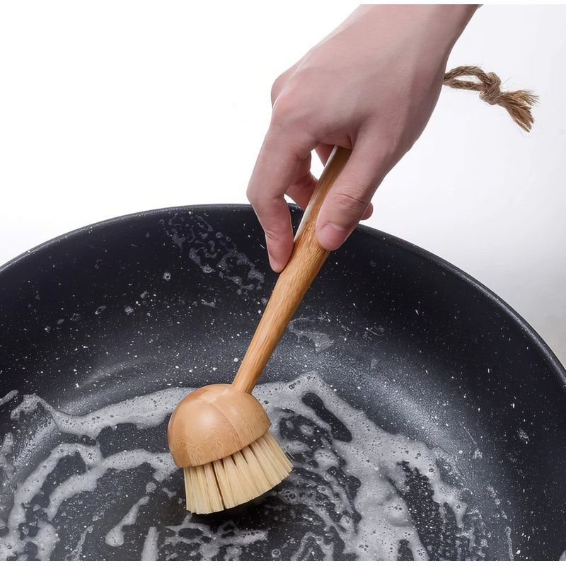 KUMIR - Cepillo de Bambú y Cerdas de Sisal para Lavar Platos