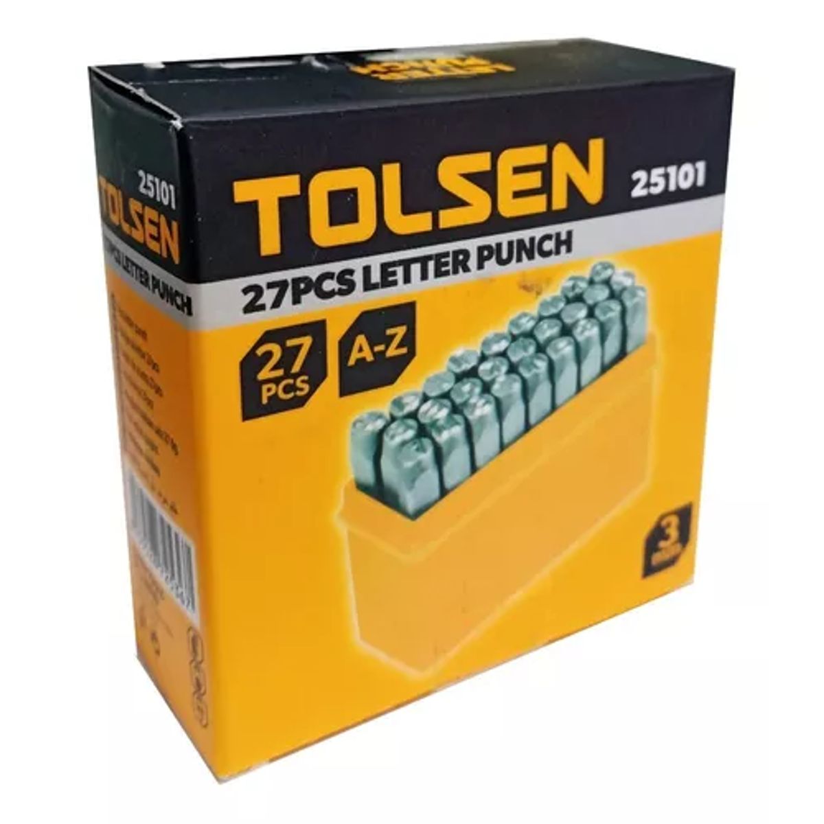 TOLSEN - Juego de Punzones Letras 27Pcs 3mm