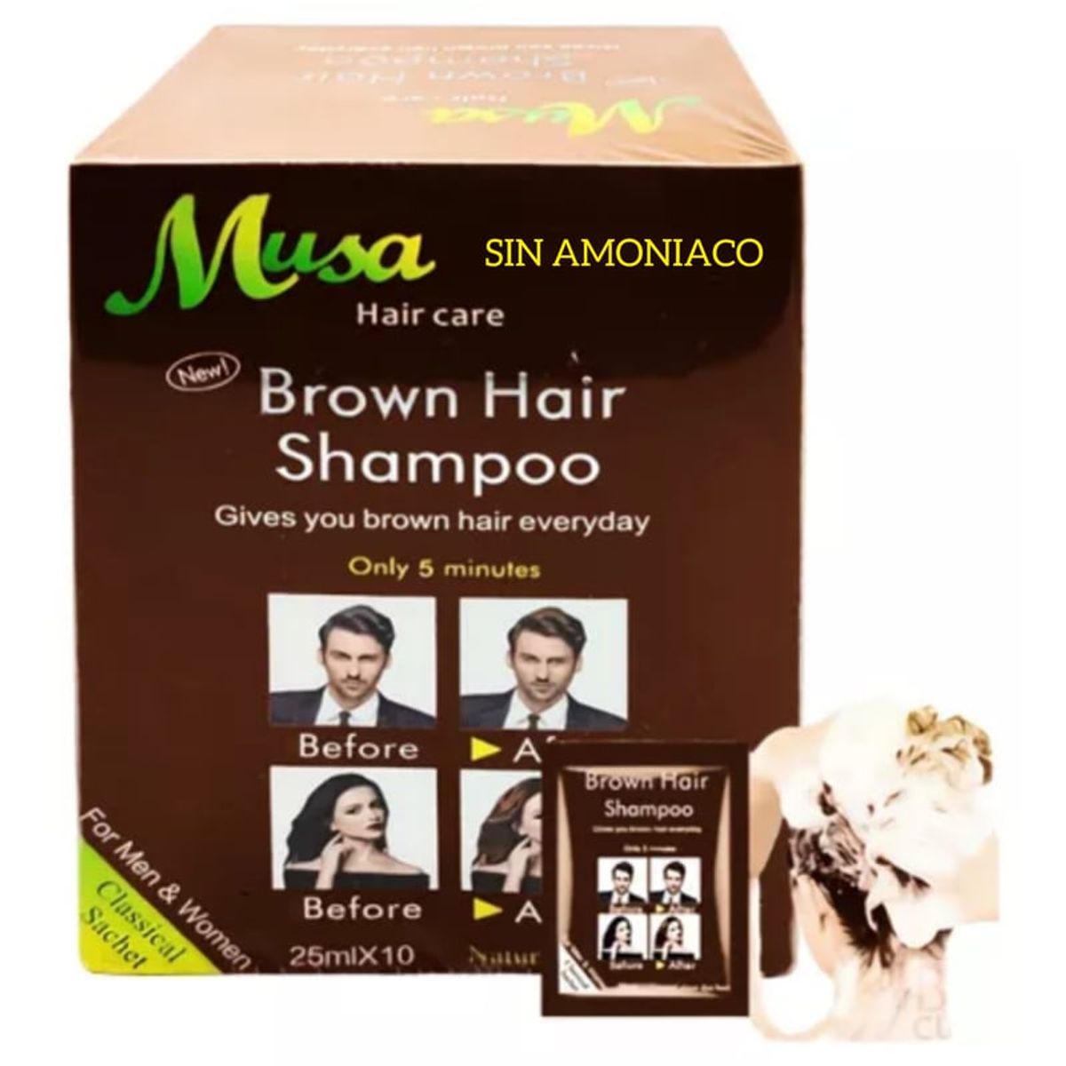 OEM - 10 TINTE SHAMPOO MARRON CLARO