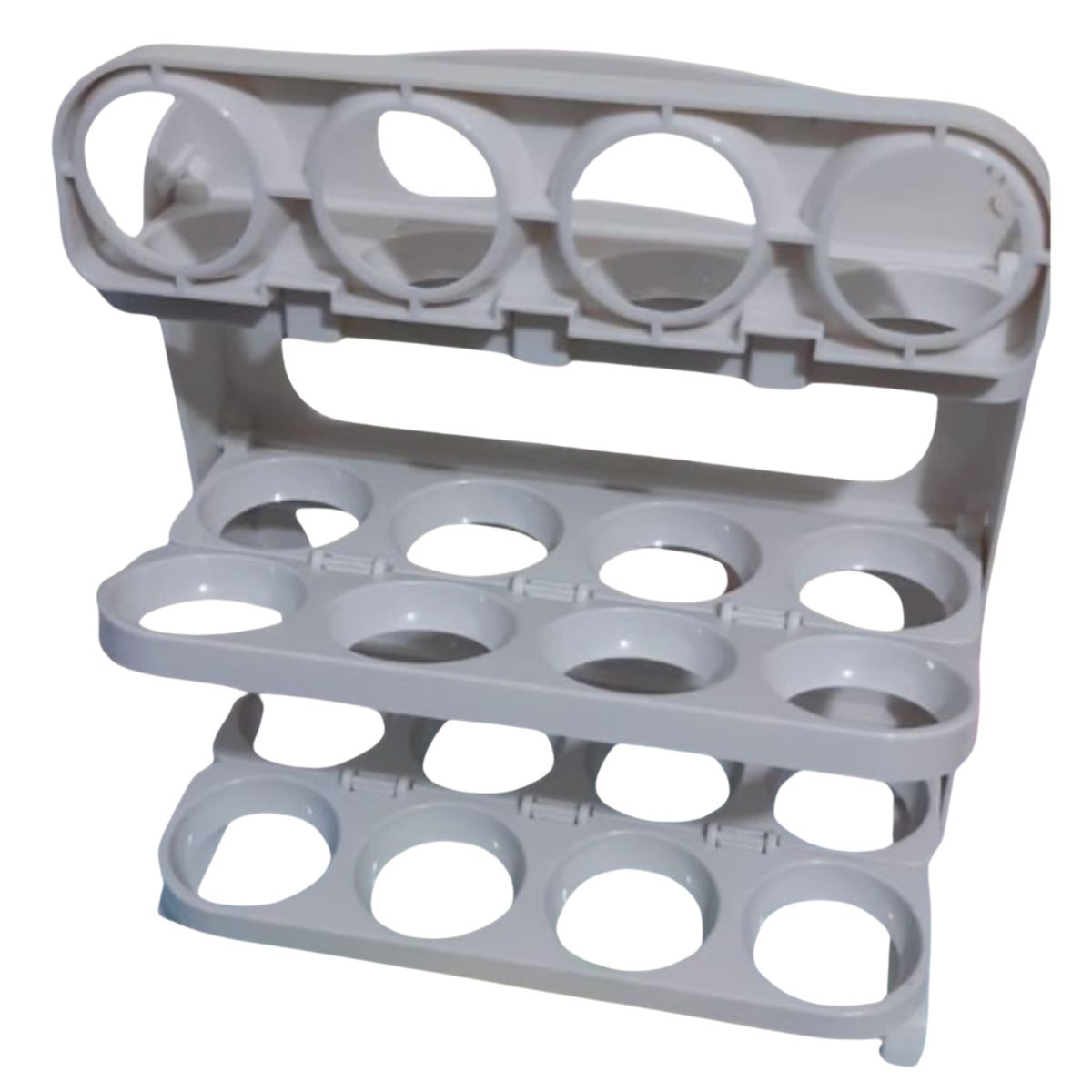 GENERICO - Organizador de Huevos Plegable – Almacenamiento 3 Niveles