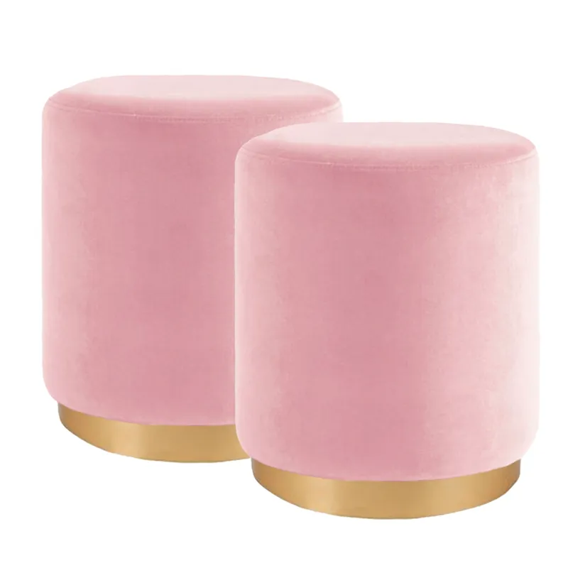 GENERICO - JUEGO DE PUFF KARL ROSADO