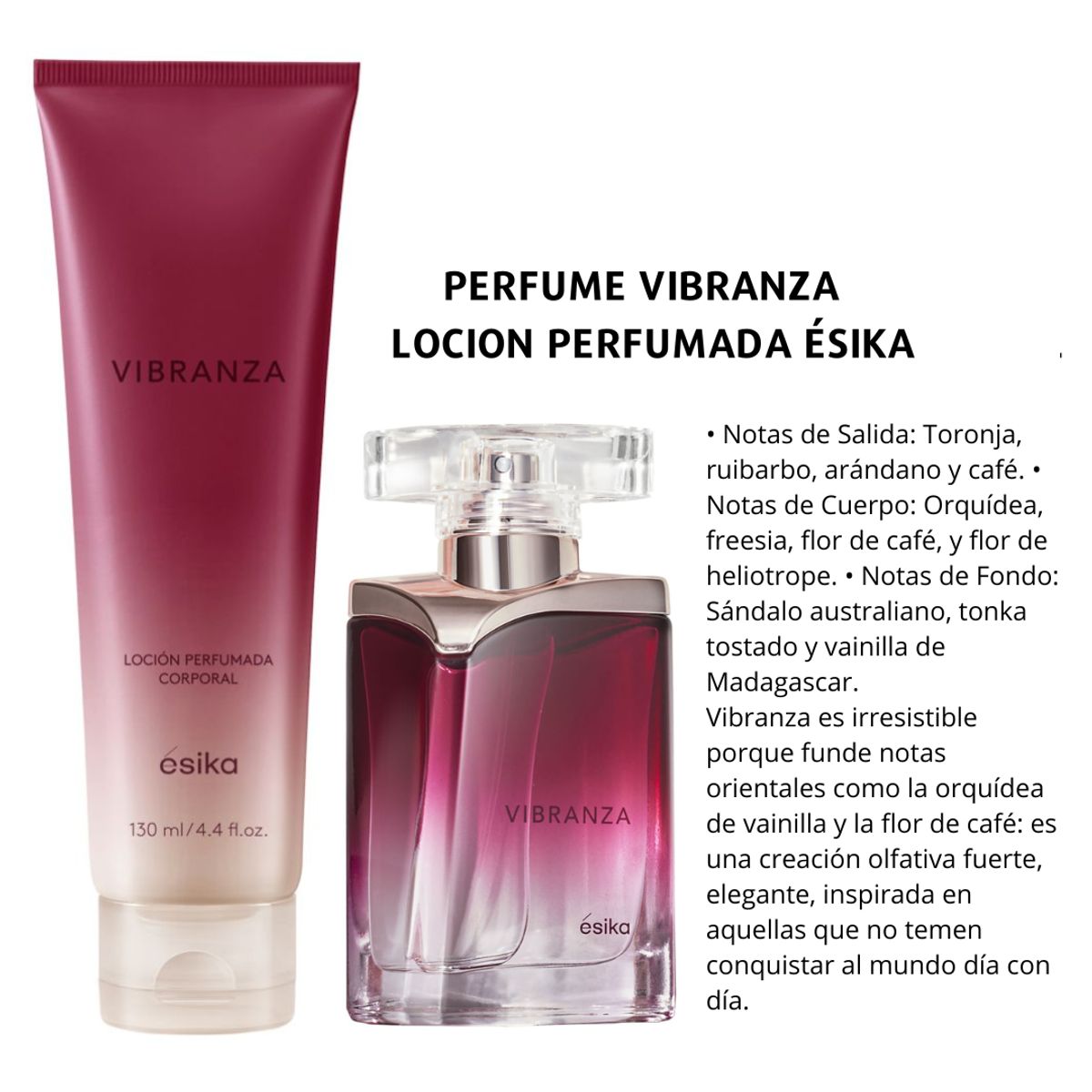 ESIKA - Perfume vibranza + loción perfumada ésika