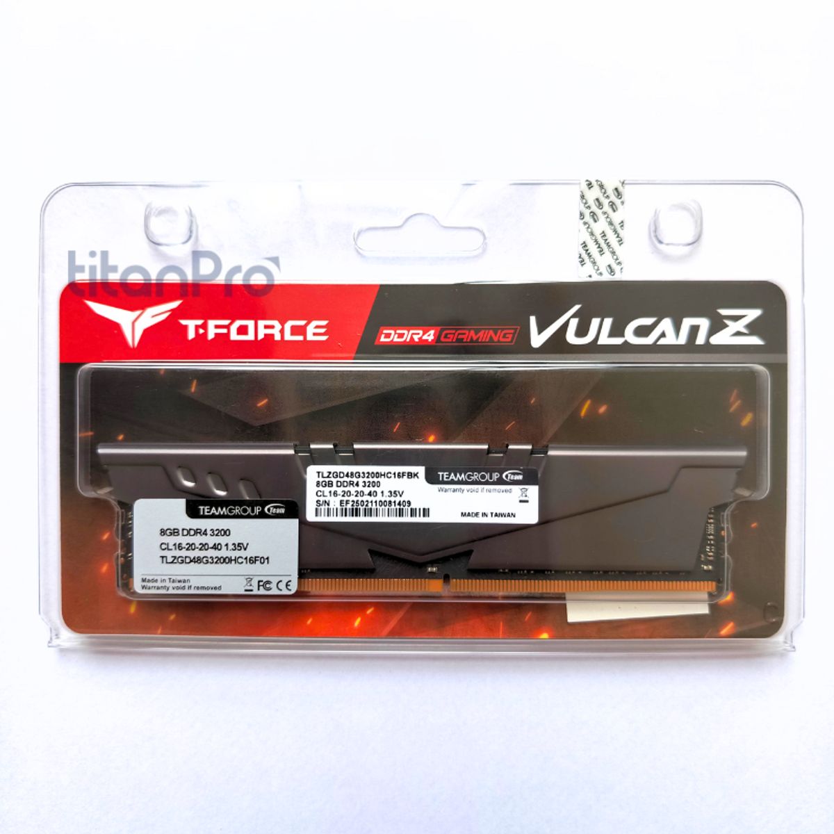 TEAM GROUP - Memoria RAM DDR4 T-FORCE Vulcan Z 8GB 3200MHZ GRAY