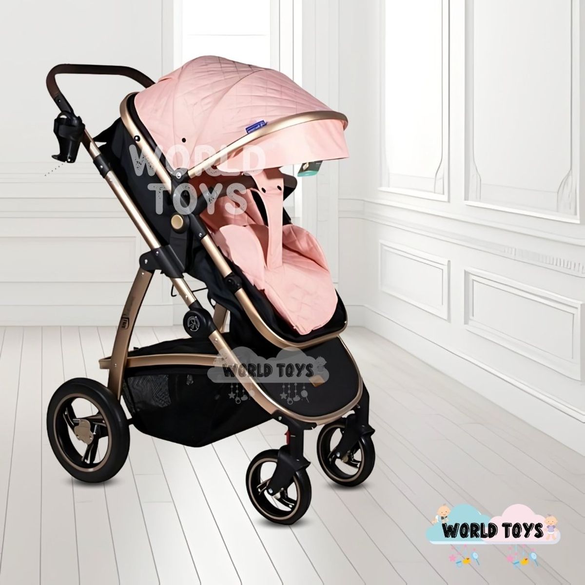 BABY - Coche Moisés con Porta Bebé «SPEED PRINCE» Pink