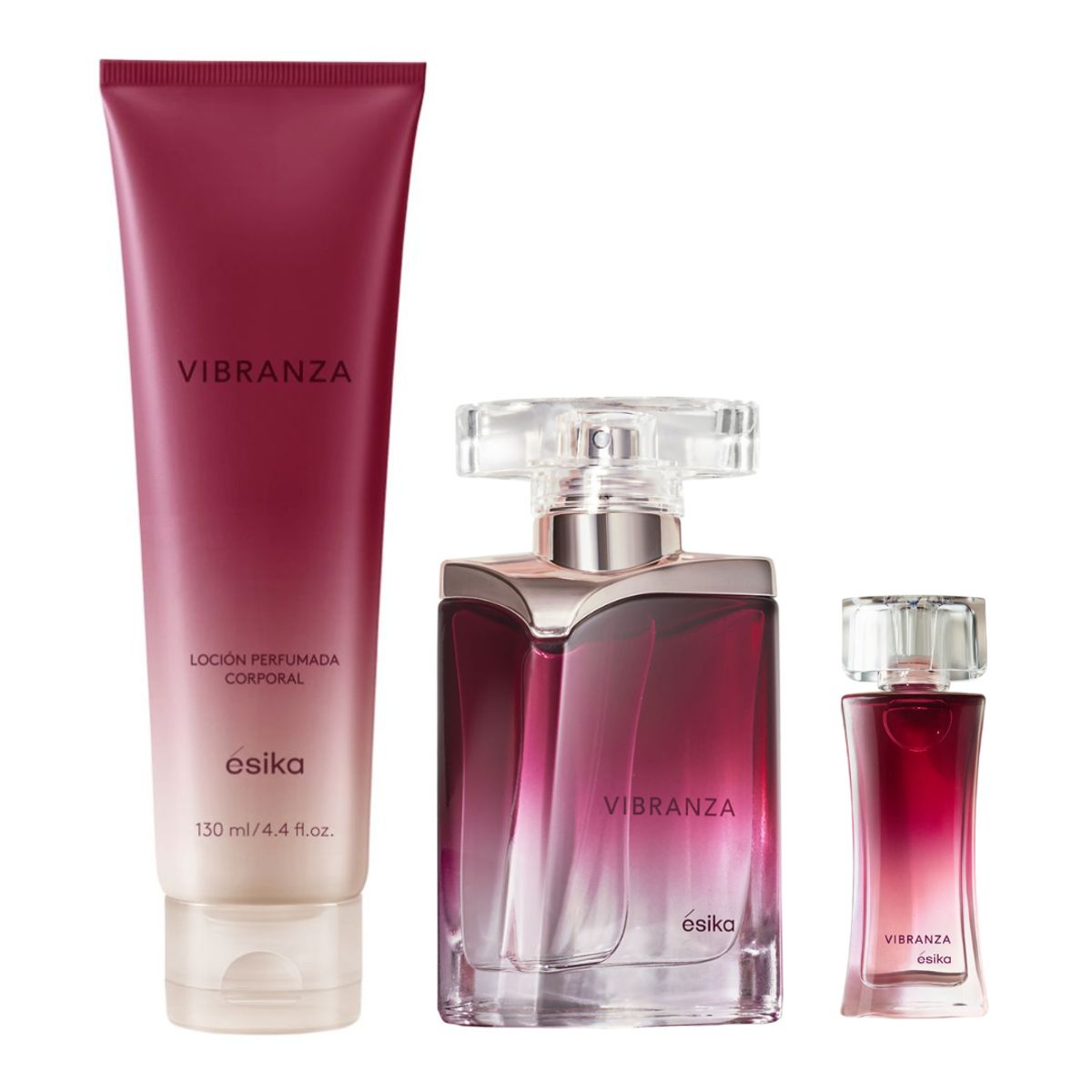 ESIKA - Perfume vibranza + loción perfumada + miniatura ésika