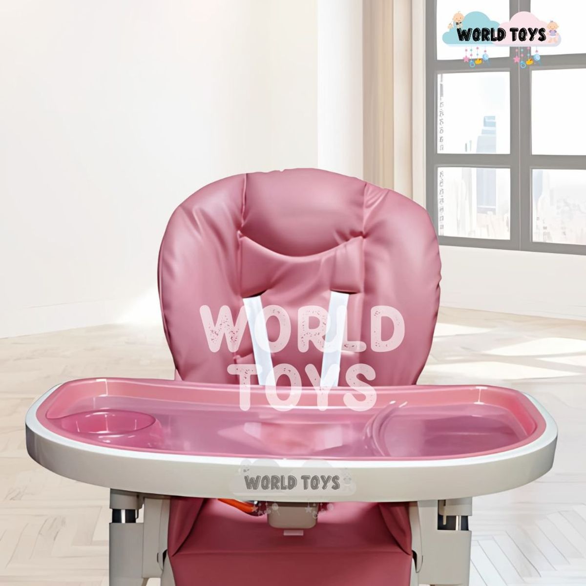 BAMBINO - Silla de Comer Graduable Bambino «TUMMY TRONE» Pink