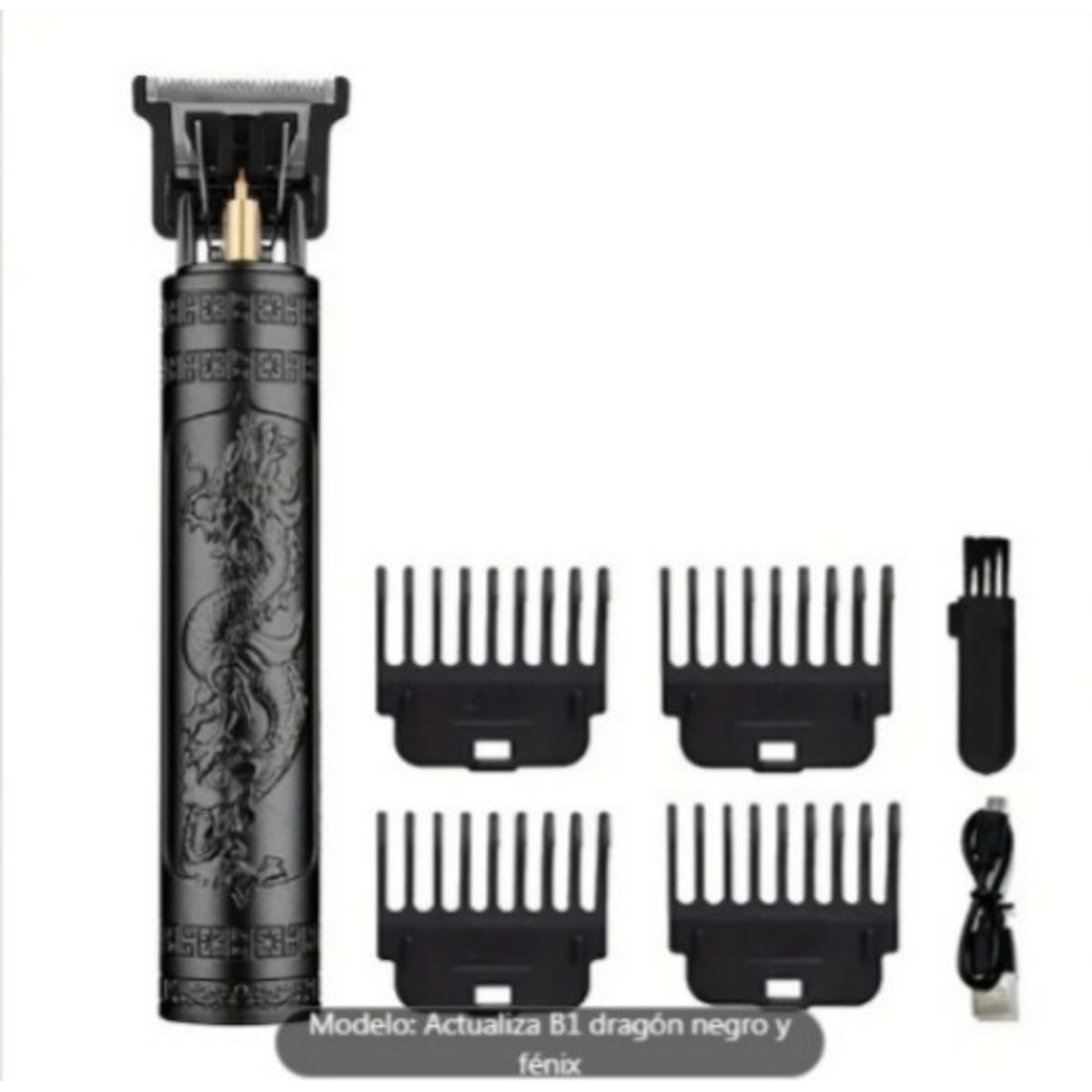 GENERICO - Máquina cortadora patillera trimmer con carga directa-buda color negro