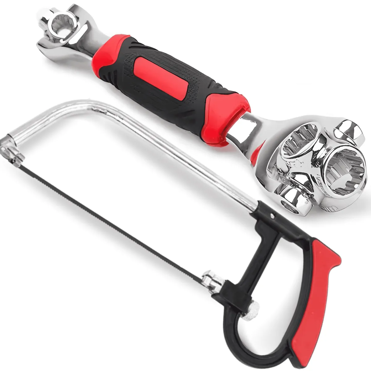 ROSH - Dúo Sierra Multifuncional + Llave 48 en 1 – Versatilidad Total