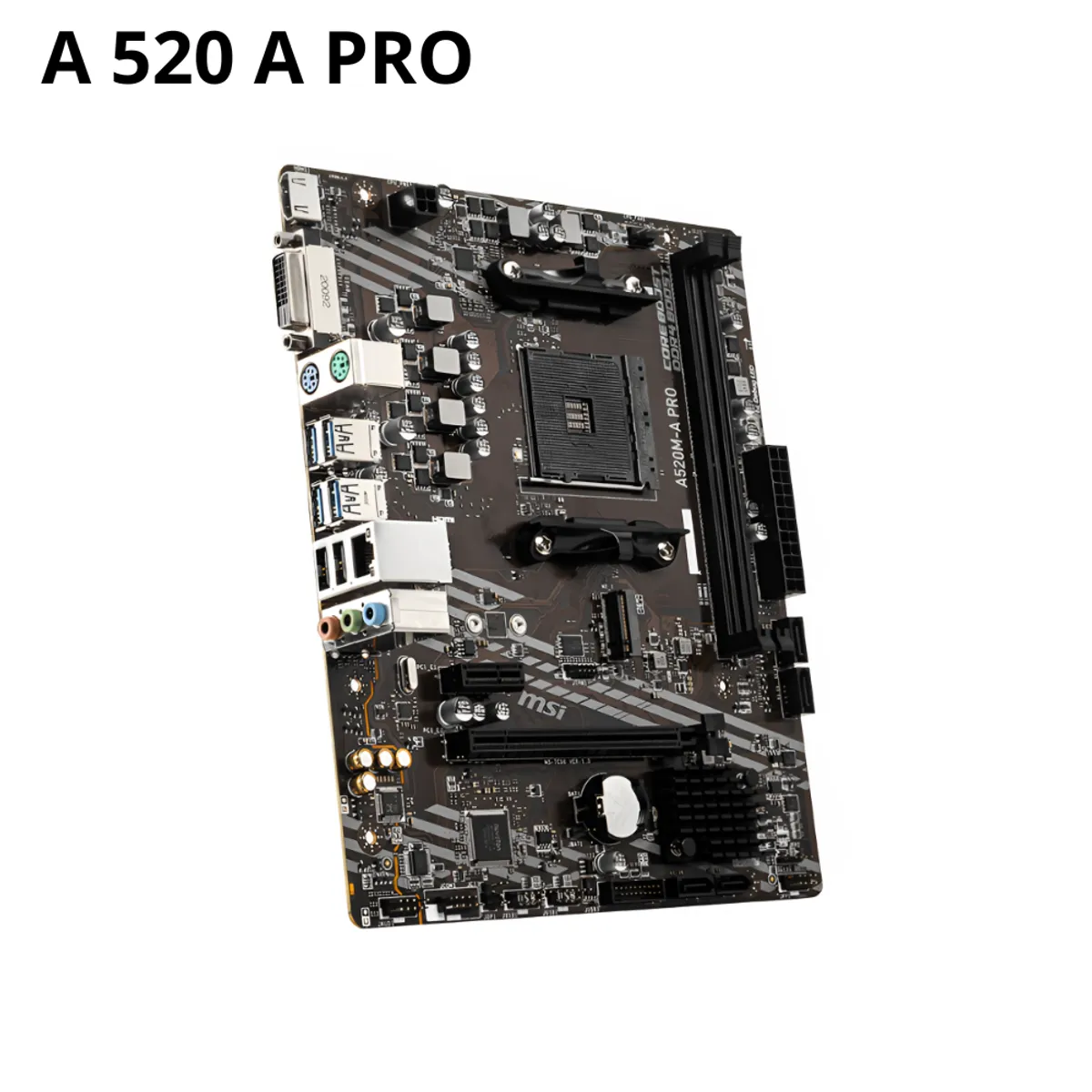 MSI - PLACA MADRE MSI A520M-A PRO AMD SOCKET AM4 DDR4 HDMI DVI