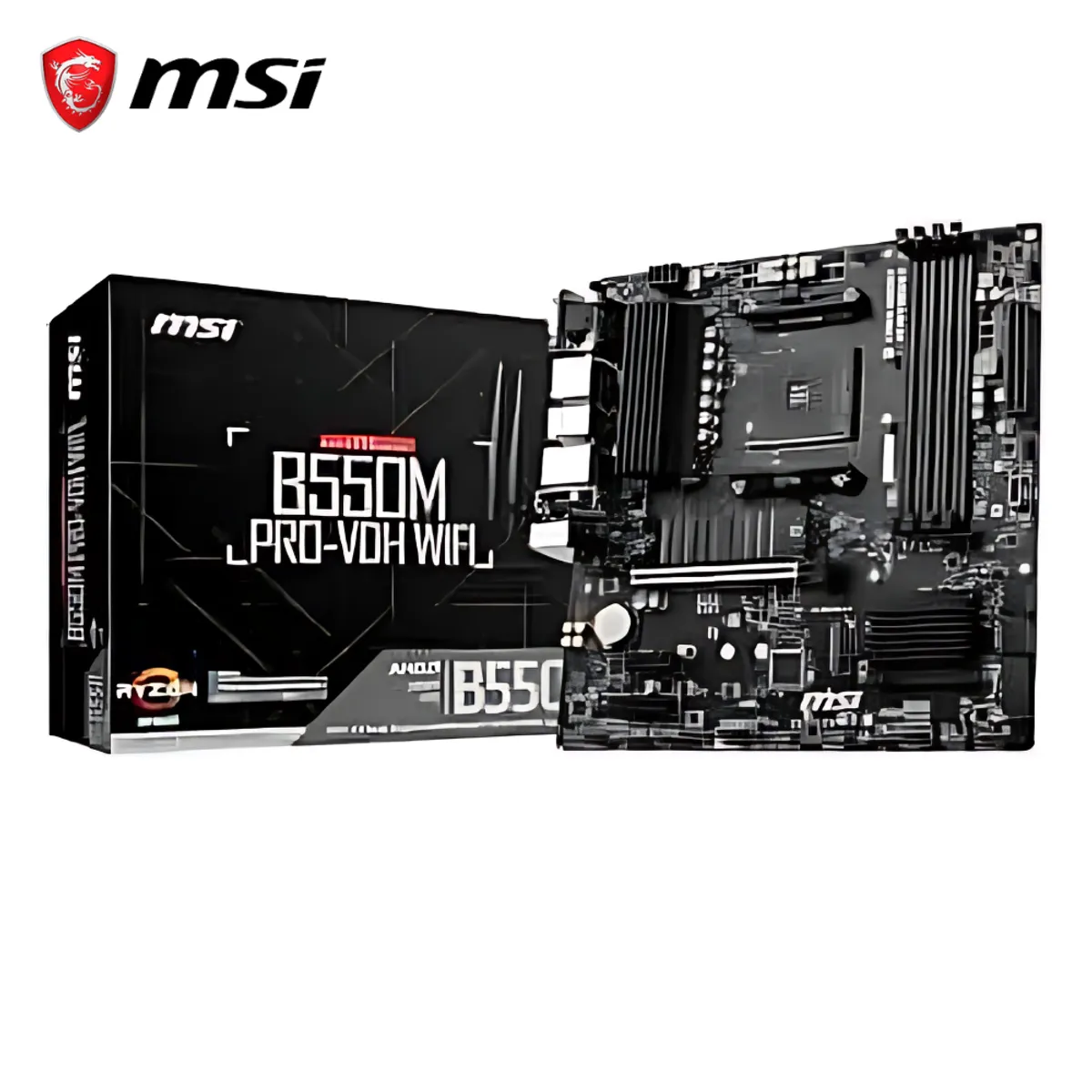 MSI - Motherboard MSI B550M PRO-VDH WIFI AMD B550 AM4 Socket