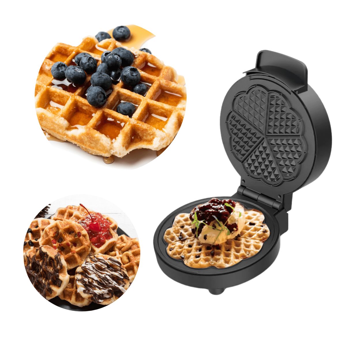 ROHS - Waffles en Forma de Corazón ¡Puro Amor en Cada Bocado