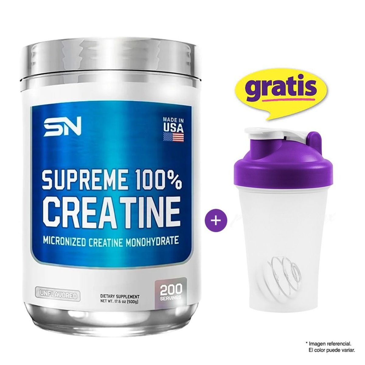 SUPREME NUTRITION - CREATINA Creatina Monohidratada SUPREME NUTRITION 500 gramos