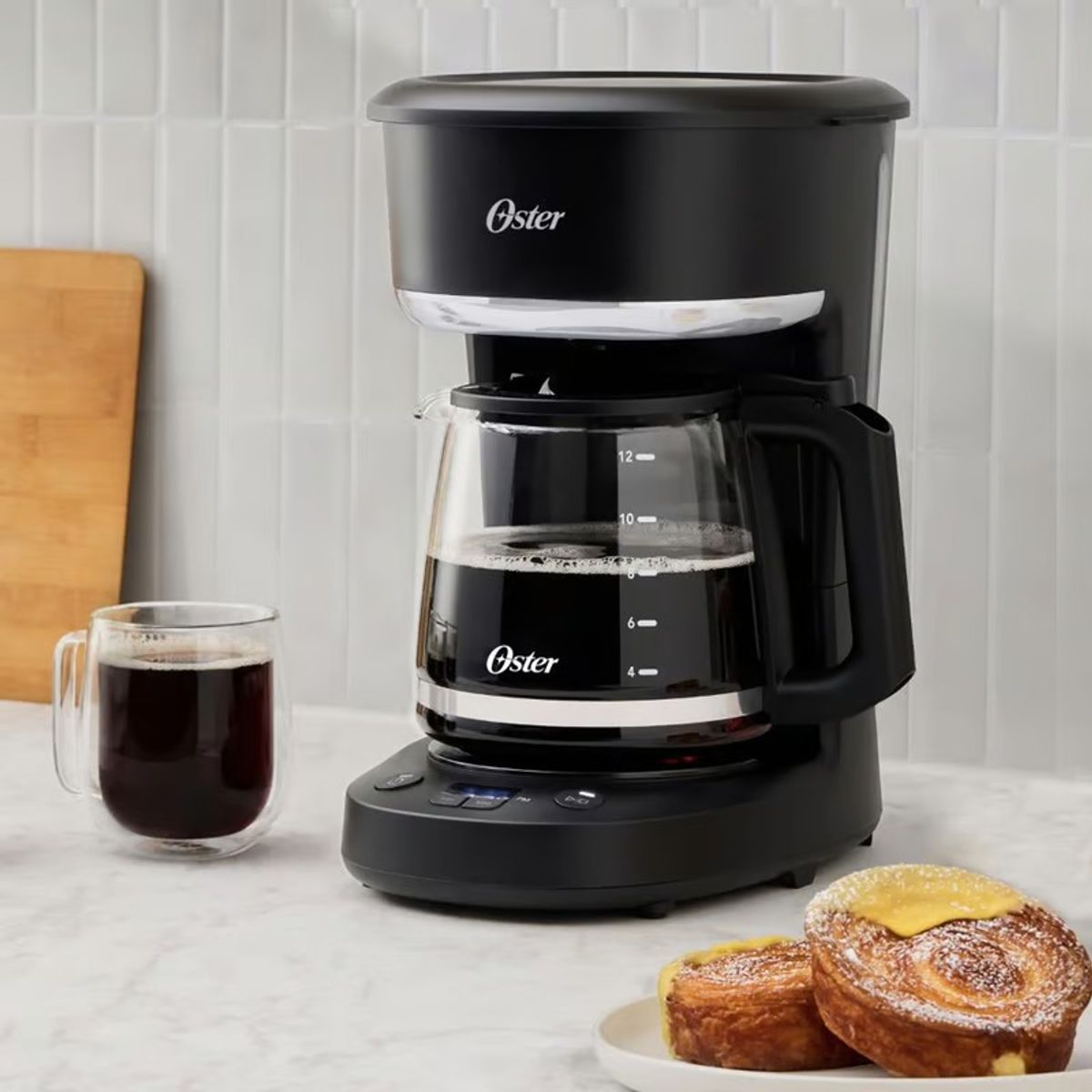 OSTER - Cafetera Oster 12 Tazas de Filtro reutilizable BVSTDCS121B