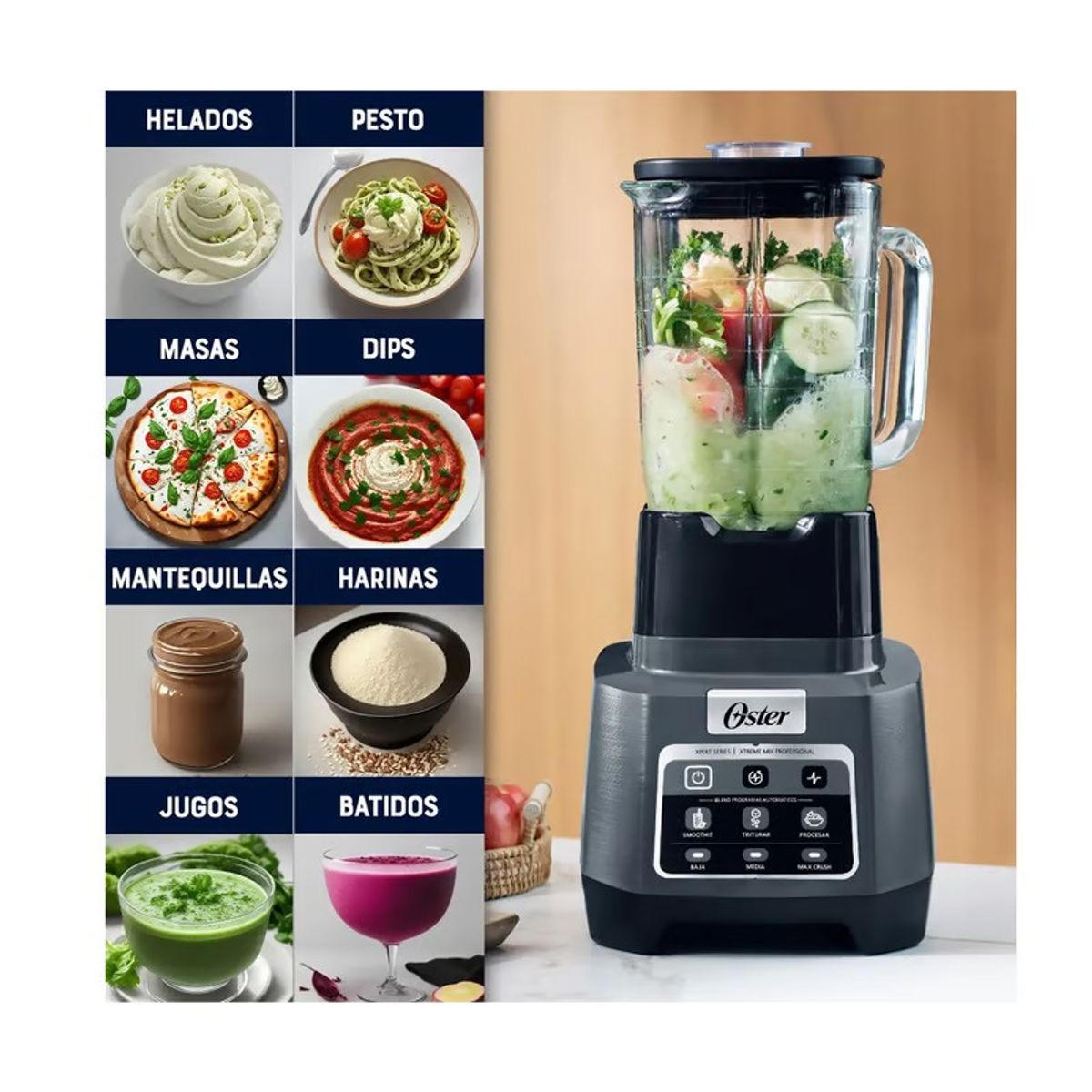 OSTER - Licuadora Oster BLSTXPG-BGW XTREME MIX  con Vaso Blend-N-Go