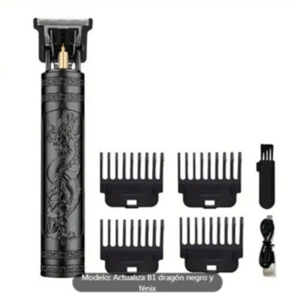 GENERICO - Máquina cortadora patillera trimmer con carga directa-buda color negro