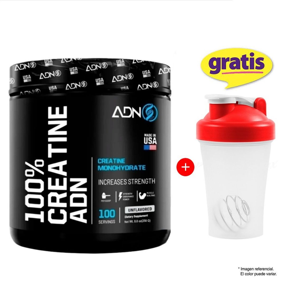 ADN - ADN NUTRITION CREATINA MONOHIDRATADA 250 GRAMOS