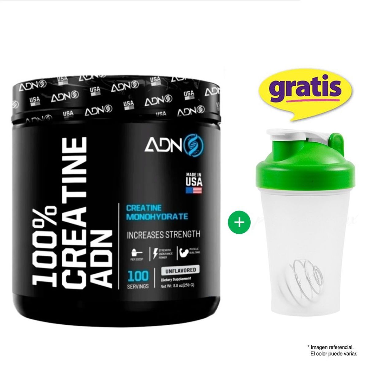 ADN - CREATINA 250 G ADN NUTRITION MONOHIDRATADA