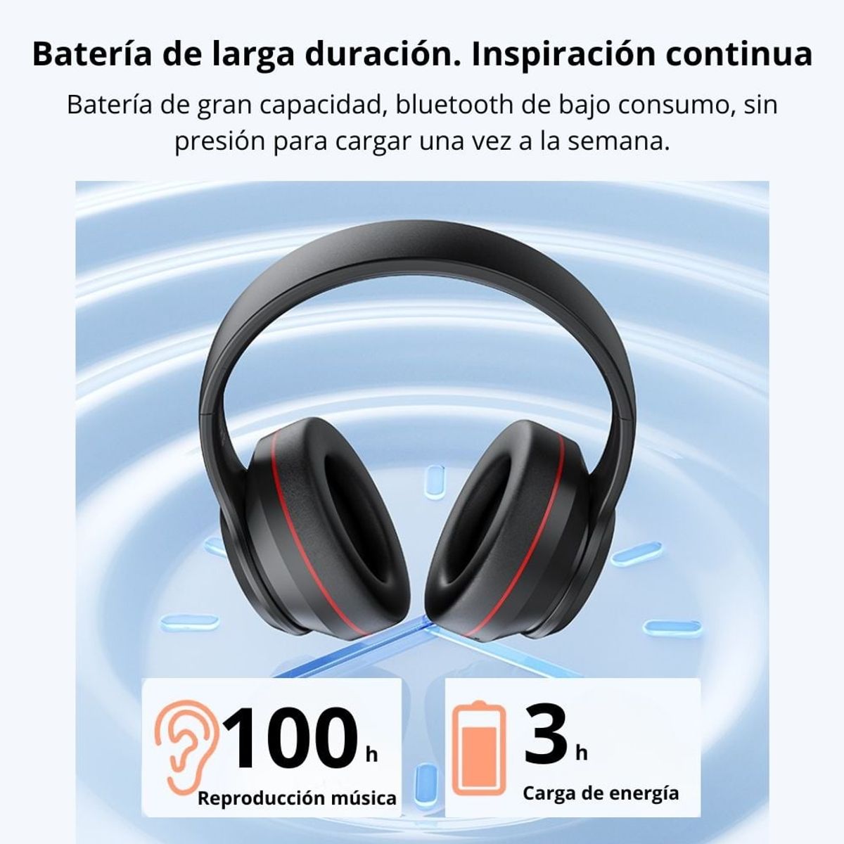 TRANYOO - Audífonos Bluetooth 5.3 TRANYOO BASS Música 100 Horas Sonido 360º T-H6