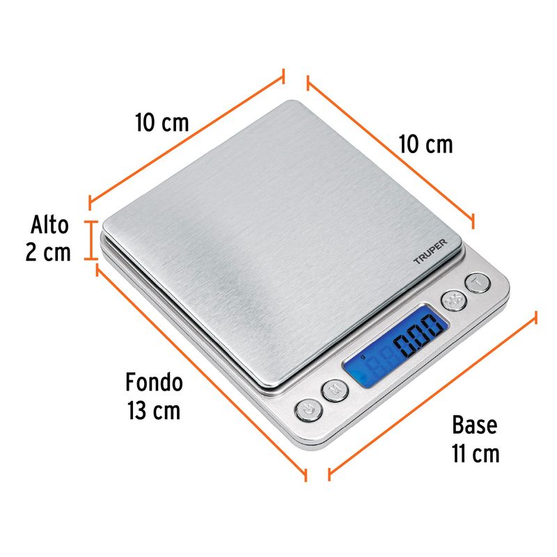 TRUPER - Báscula Digital de Precisión de Bolsillo 500g