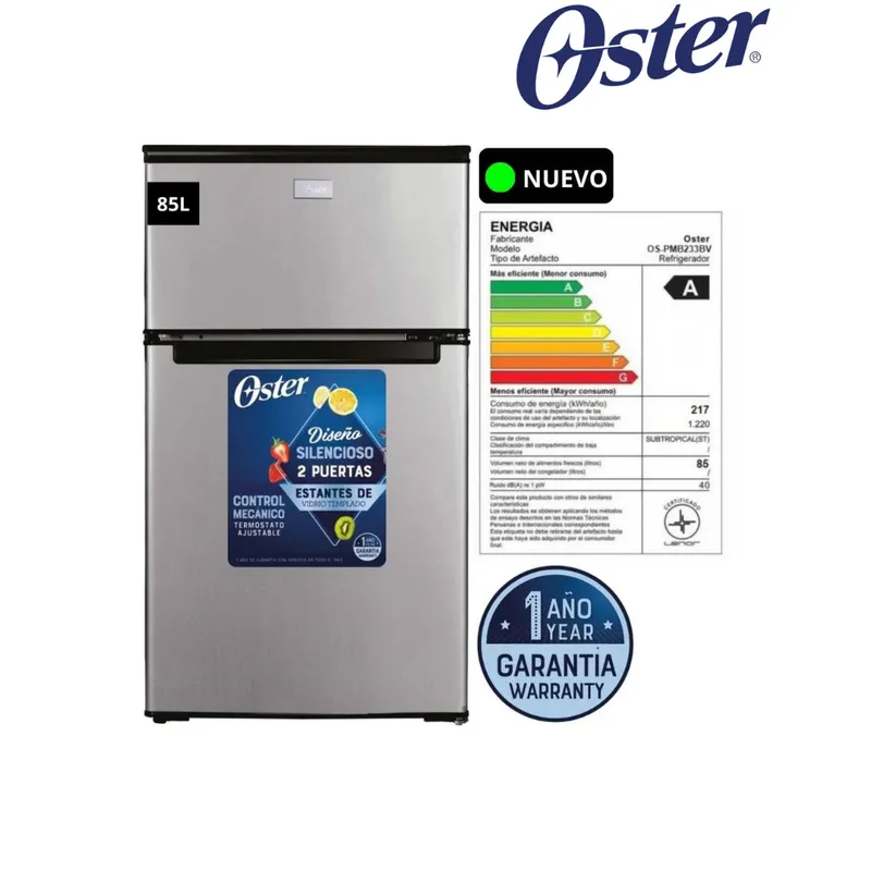 OSTER - Frigobar OSTER 85L OS-PMB233BV Silver