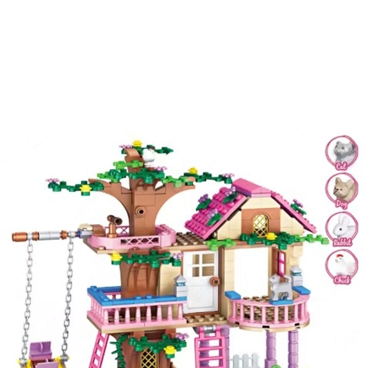 GENERICO - PAPUJIS TOYS - BLOQUES DE CONSTRUCCIÓN CASA DEL ARBOL -  504 PCS