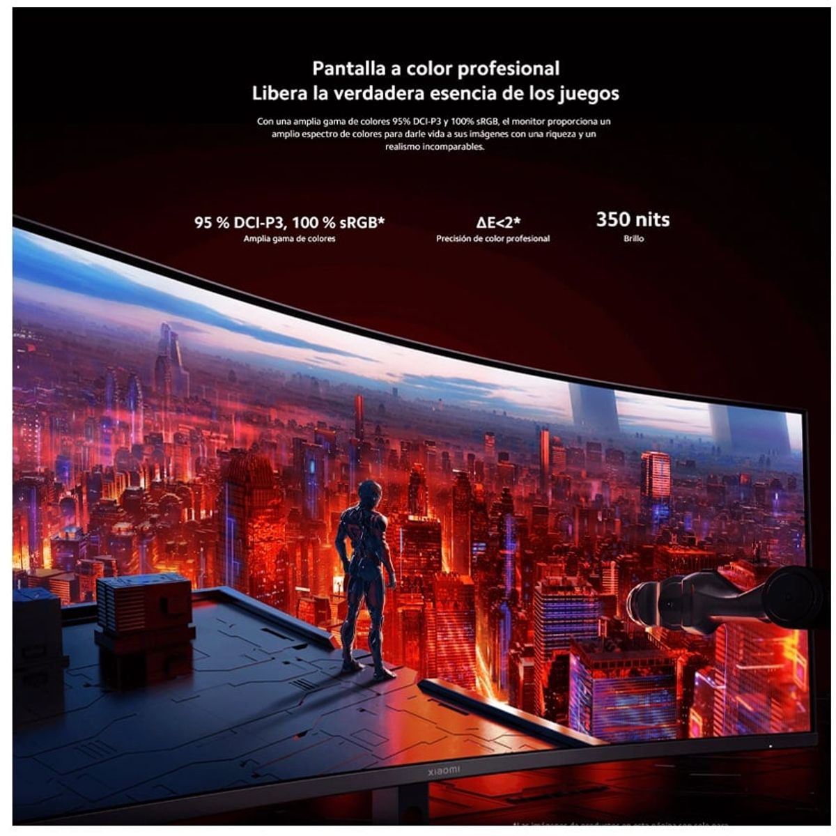 XIAOMI - Monitor Xiaomi Curvo 34 G34WQi WQHD 180Hz HDMI DP