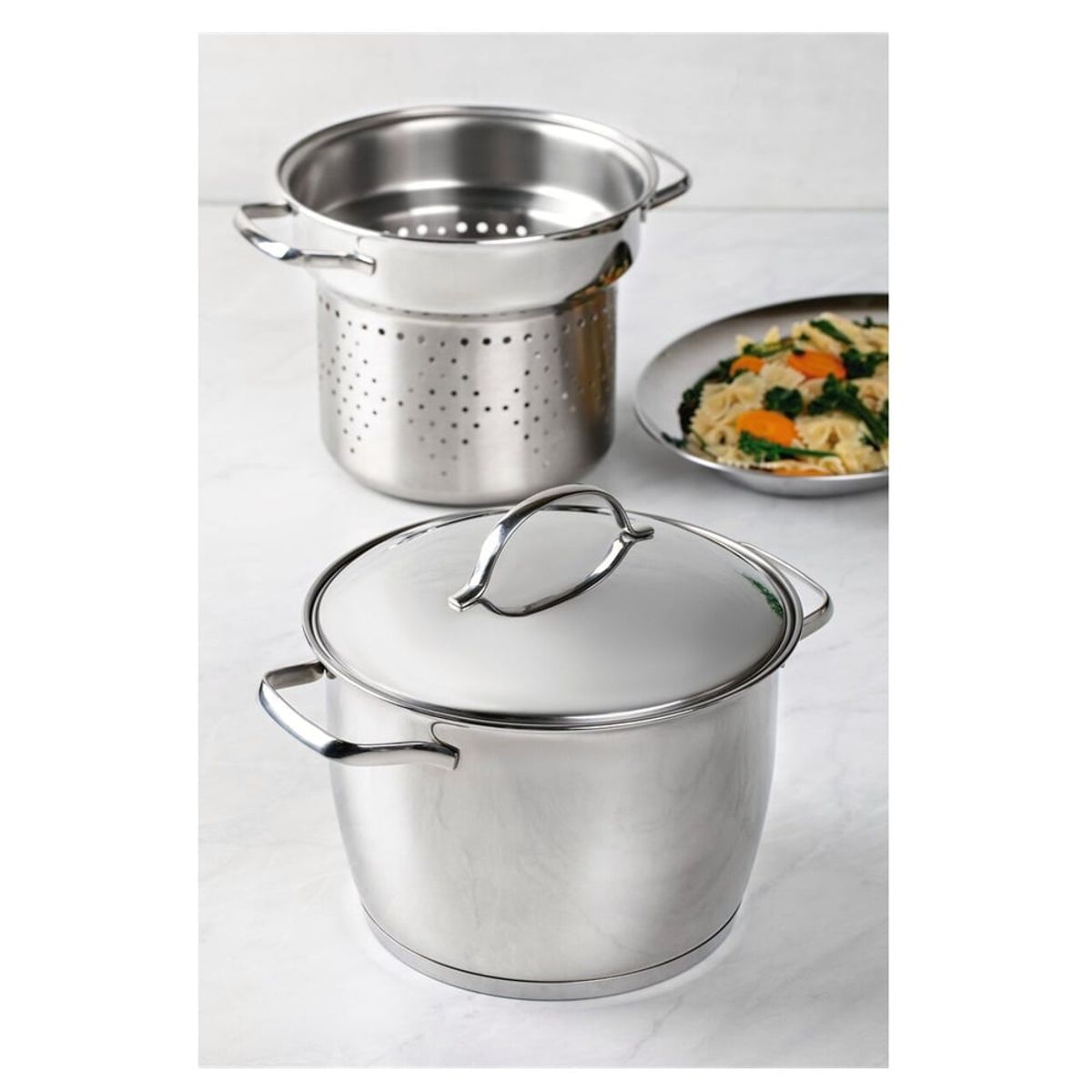 TRAMONTINA - OLLA VAPORERA PARA PASTAS TRAMONTINA DE ACERO INOXIDABLE