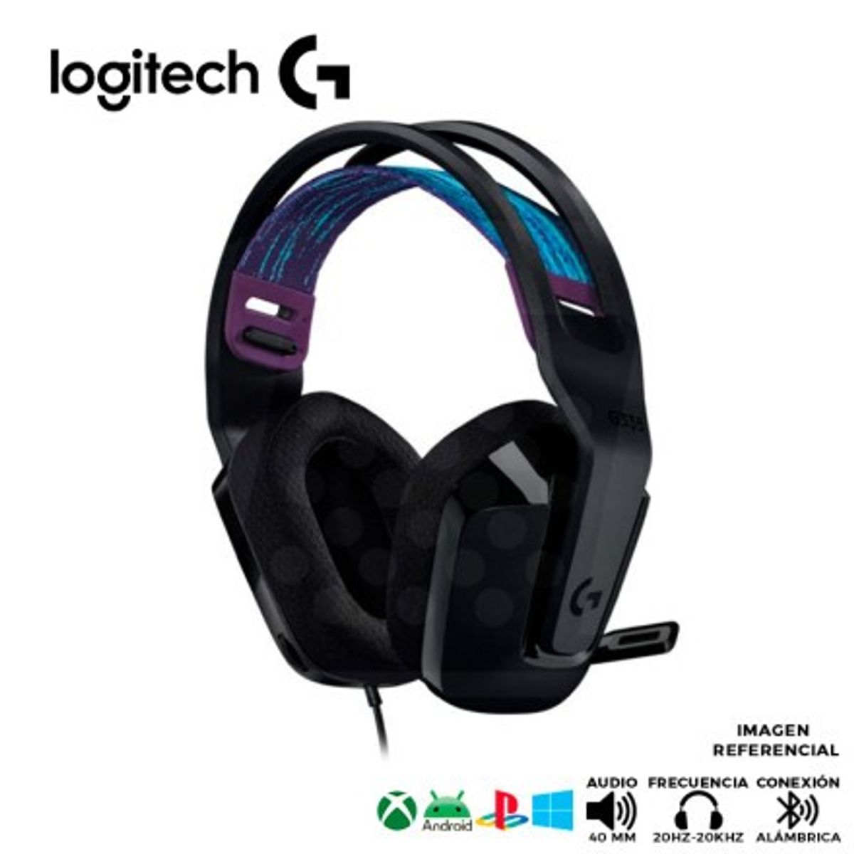 LOGITECH - Audífono con micrófono Gamer Logitech G335 - negro