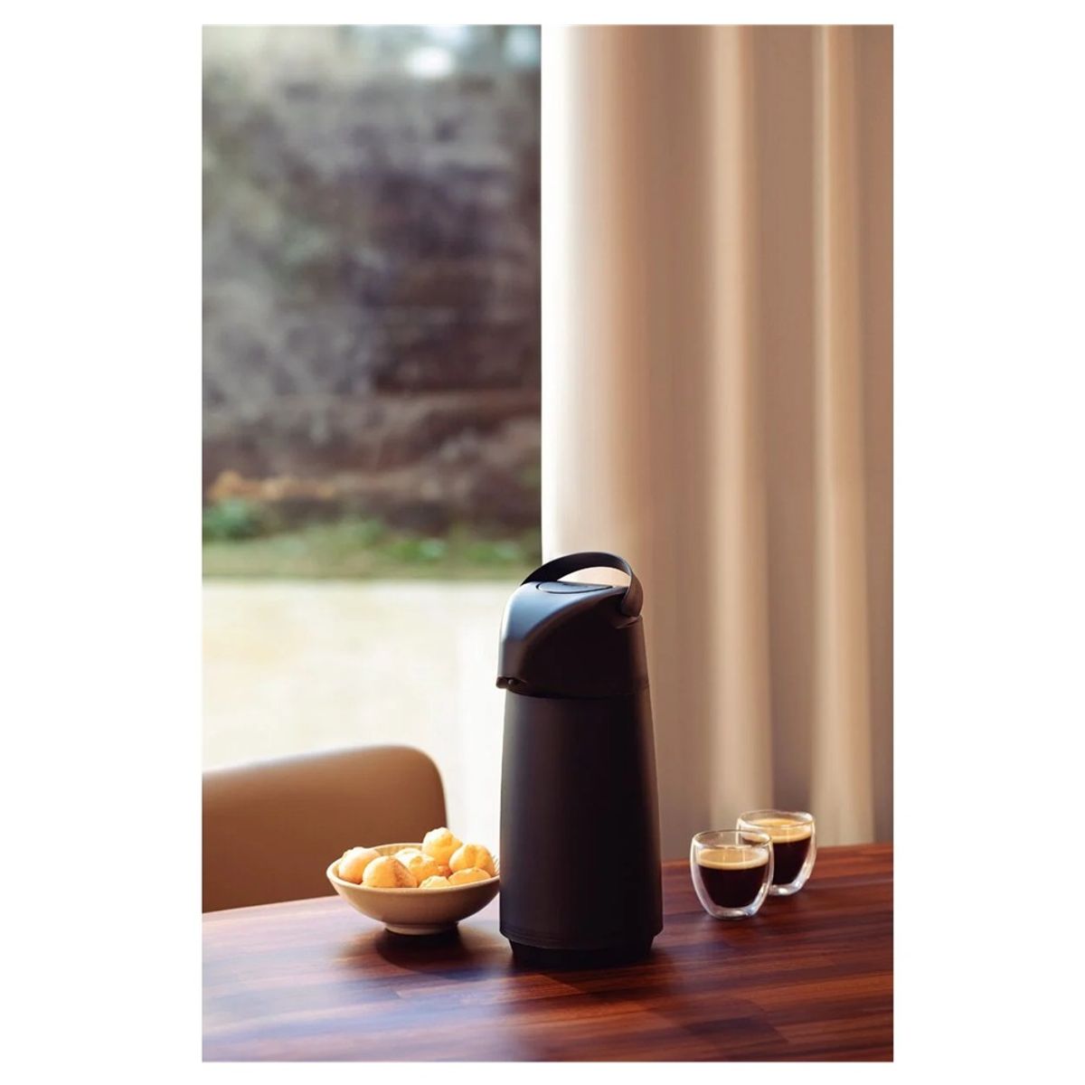 TRAMONTINA - TERMO TRAMONTINA CON SIFÓN 1LT NEGRO