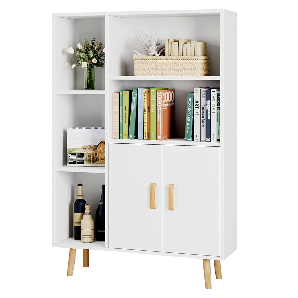 DIBA MUEBLES - Librero 2 Puertas Okawa - Diba Muebles