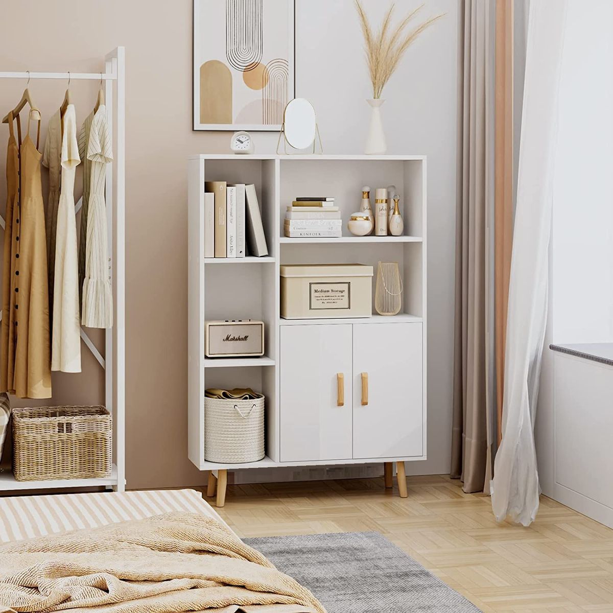 DIBA MUEBLES - Librero 2 Puertas Okawa - Diba Muebles