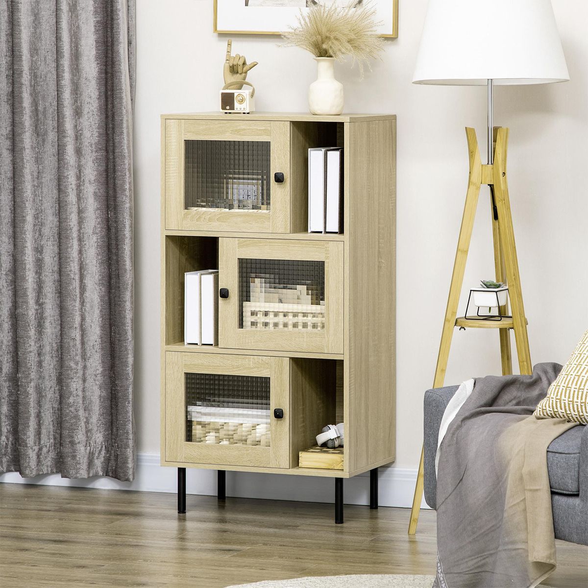 DIBA MUEBLES - Librero 3 Puertas Ronny - Diba Muebles