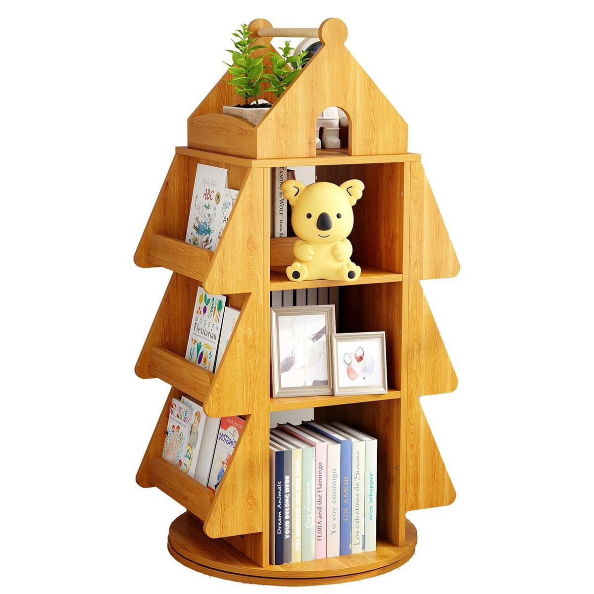 DIBA MUEBLES - Librero Infantil Giratorio Kaito Madera Armado DIBA Muebles