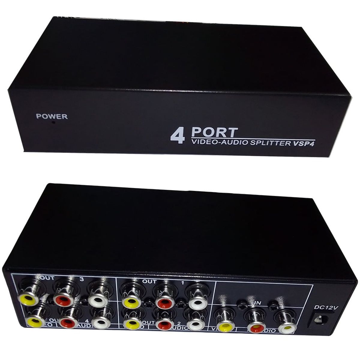 AMERICAN NET - SPLITTER Audio/video RCA - 1 Entrada AV a 4 Salidas