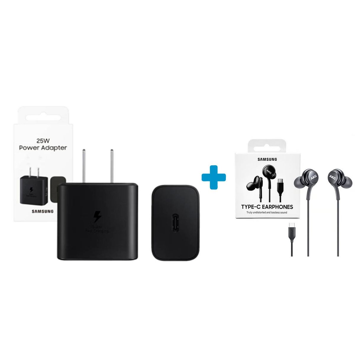 SAMSUNG - Audífonos AKG Tipo C + Adaptador 25W para Samsung S24 Negro