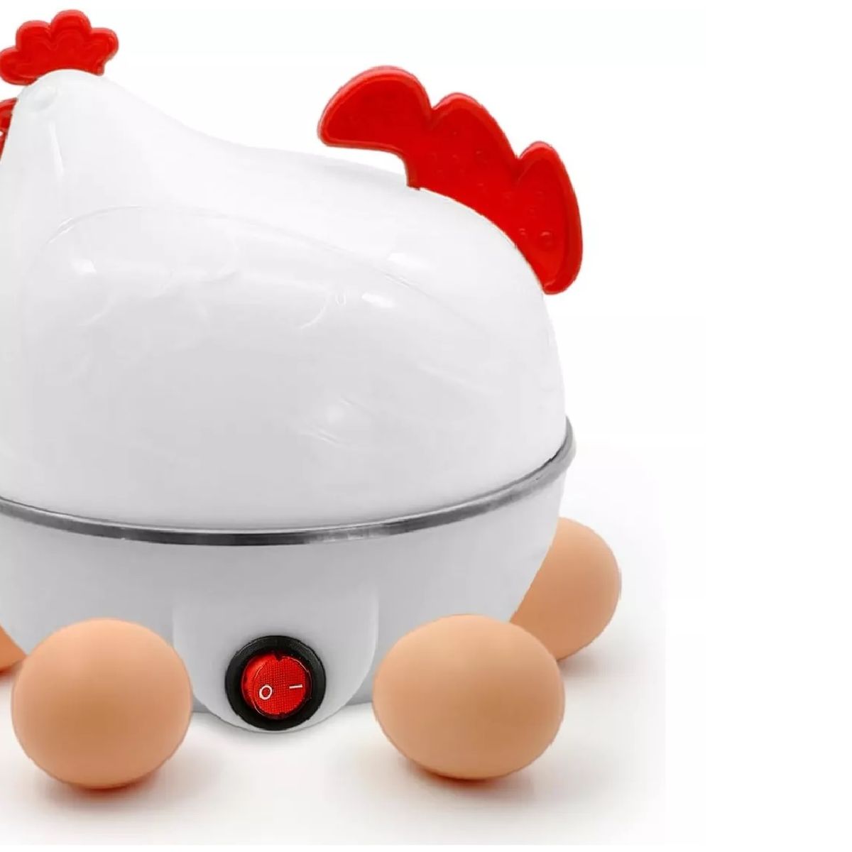 GENERICO - Hervidor Electrico de Huevos en Forma de Gallinita Blanco