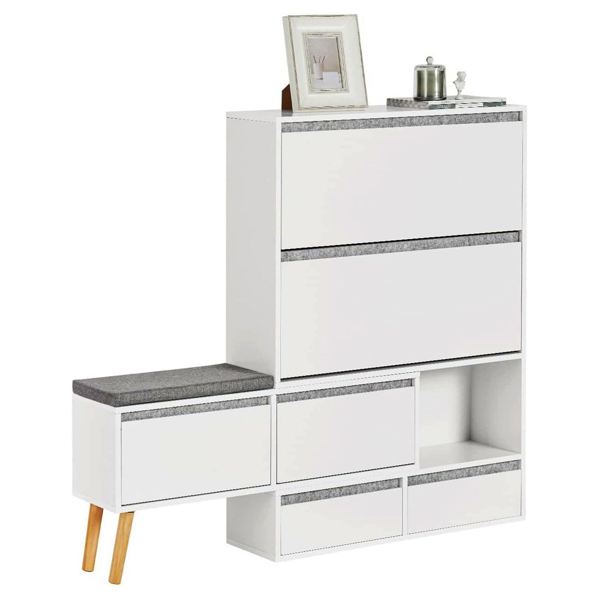 DIBA MUEBLES - Zapatera Con Asiento Osuky - DIBA Muebles