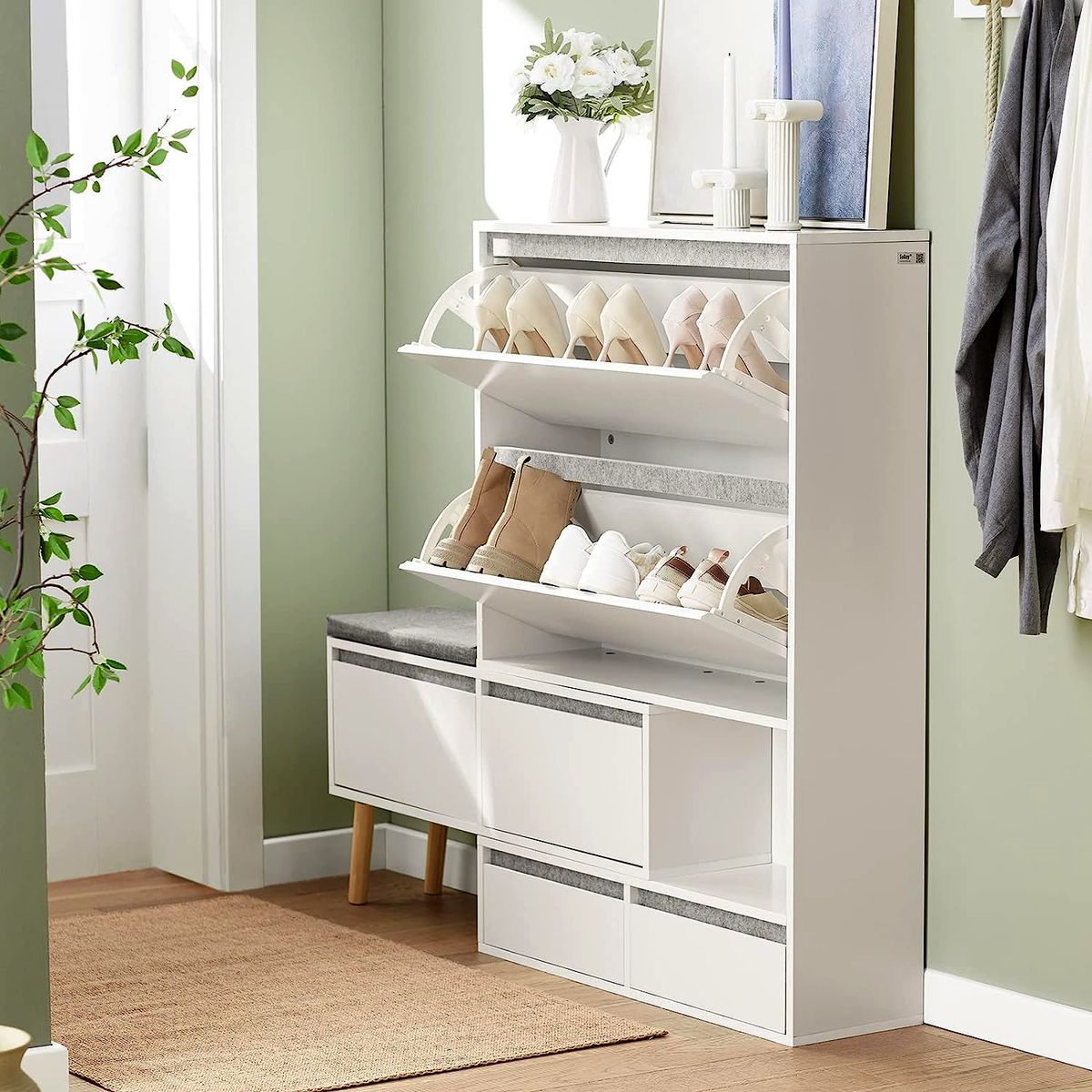 DIBA MUEBLES - Zapatera Con Asiento Osuky - DIBA Muebles