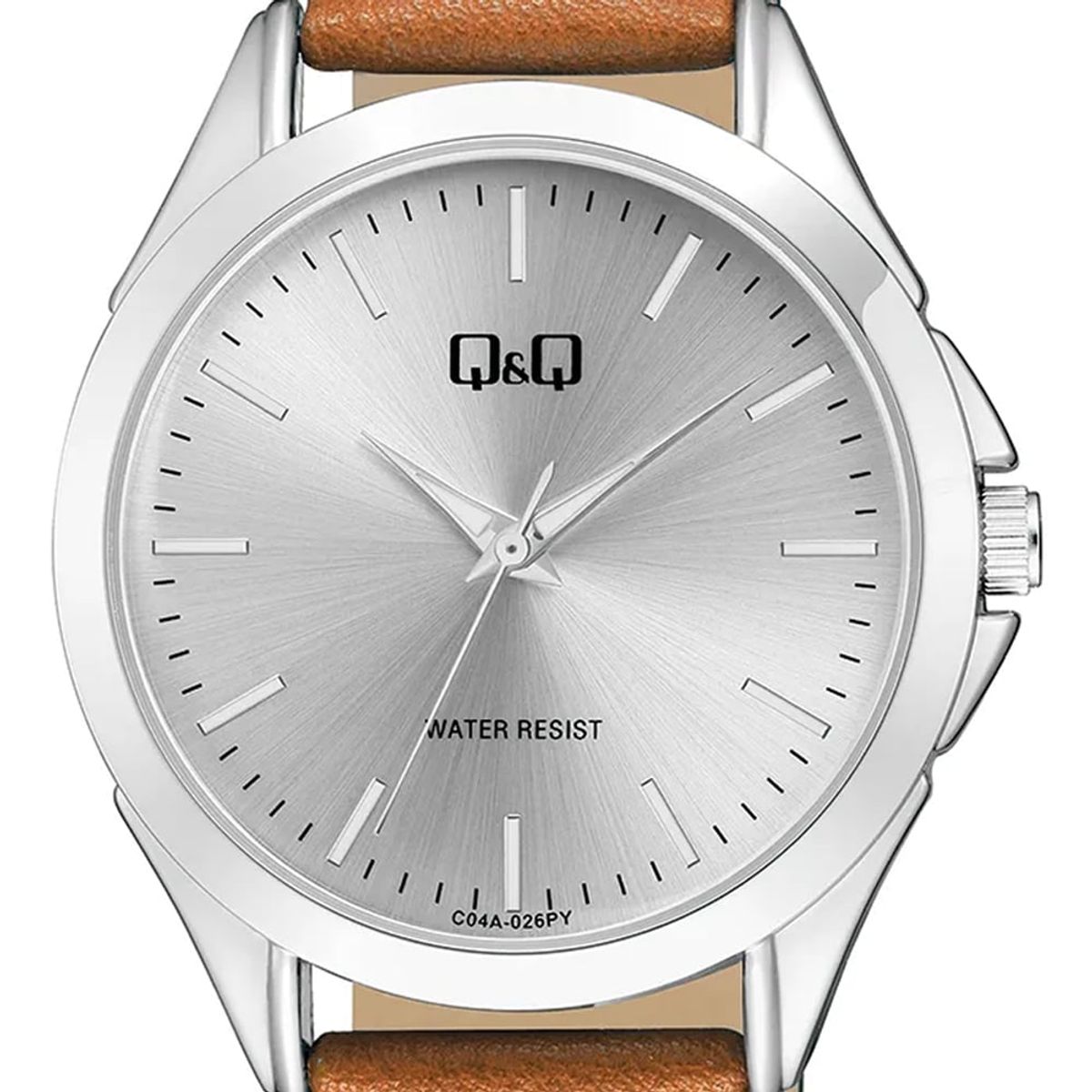 Q&Q - RELOJ MUJER CUERO MARRÓN PLATEADO MARCA QQ - MD5