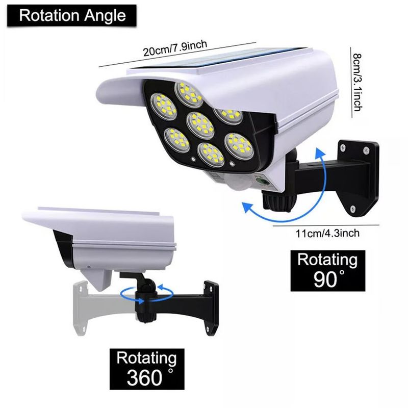 GENERICO - Foco Solar Modelo Camara De Seguridad con Control