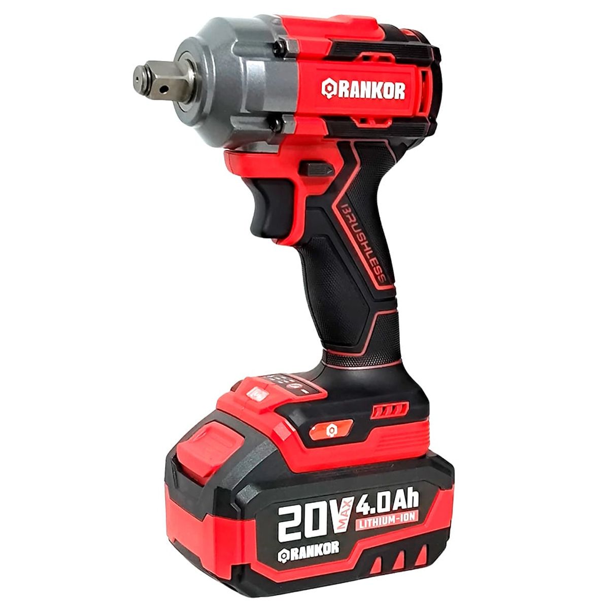 RANKOR - Llave de Impacto ½ Rankor RLIW20002 20V 500Nm 1Bat x 4Ah Brushless