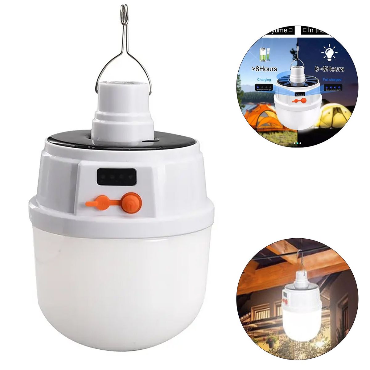 GENERICO - Foco Lámpara Led Portátil Solar Recargable Iluminación para Camping y el Hogar