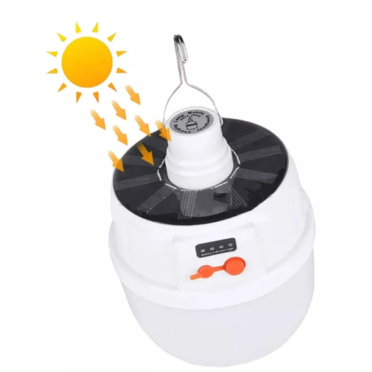 GENERICO - Foco Lámpara Led Portátil Solar Recargable Iluminación para Camping y el Hogar