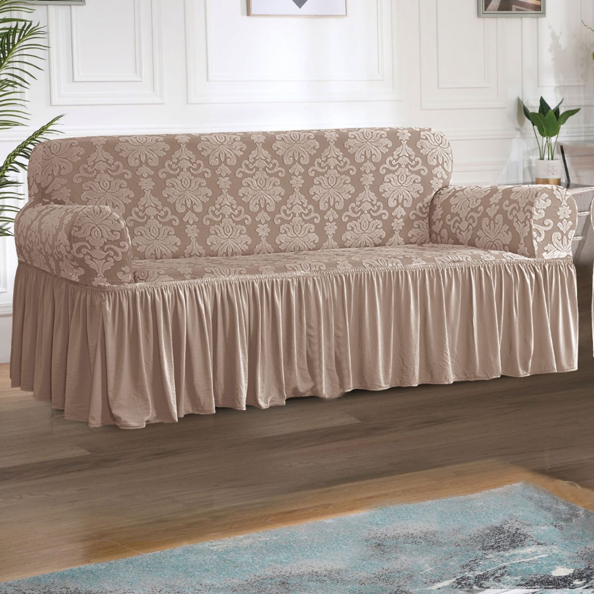 SALA FABULOSA - Funda de mueble 3-2-1 labrado imperial - Beige