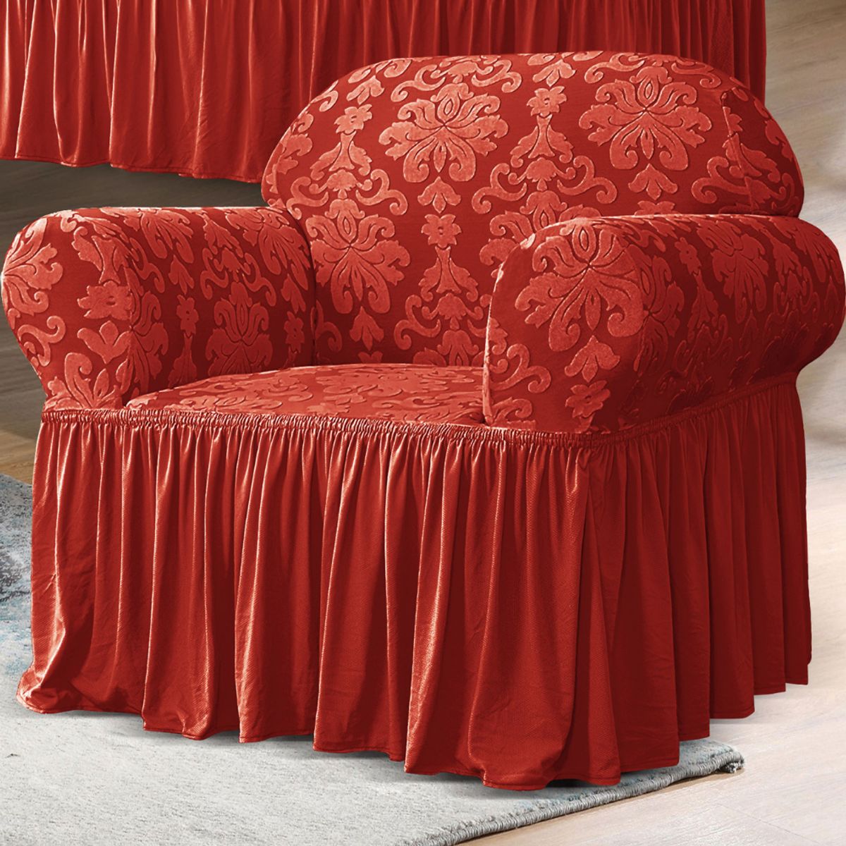 SALA FABULOSA - Funda de mueble 3-2-1 labrado imperial - Lacre